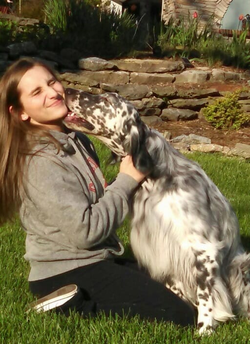 Woman with English Setter